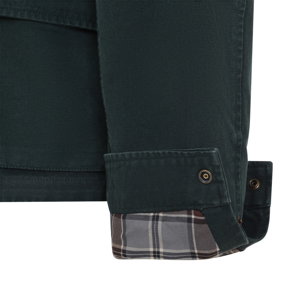 Dark Green Distressed Shirt Collar Jacket 3