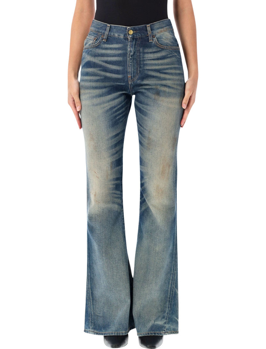 Blue Bootcut High Rise Jeans 1