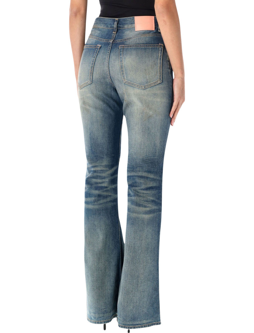 Blue Bootcut High Rise Jeans 2