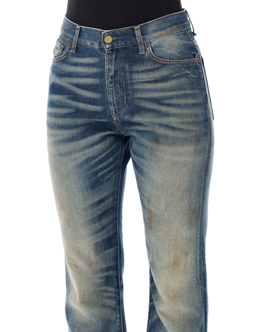 Blue Bootcut High Rise Jeans 3