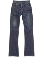 Navy Bootcut Mid Rise Jeans 1