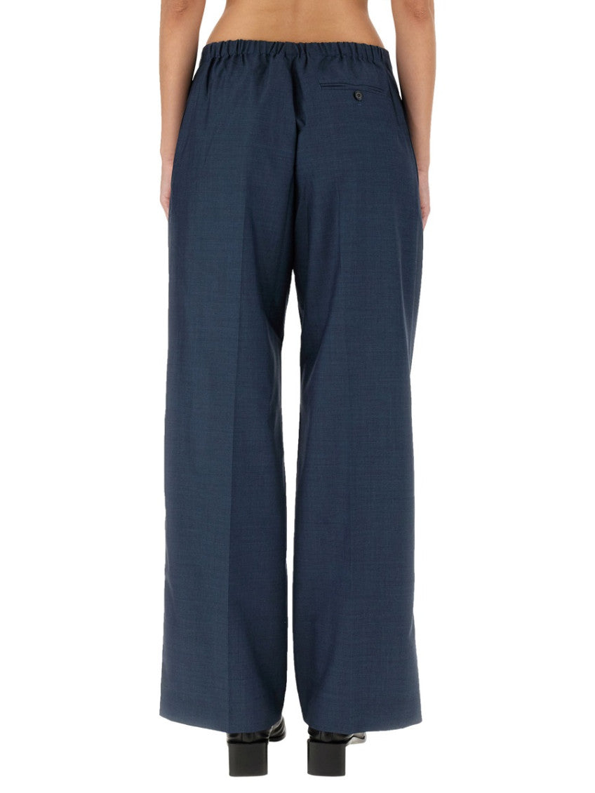 Blue Tailored Pleated Pants 2