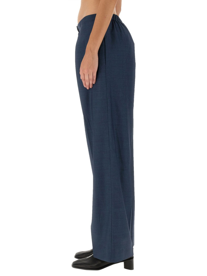 Blue Tailored Pleated Pants 4