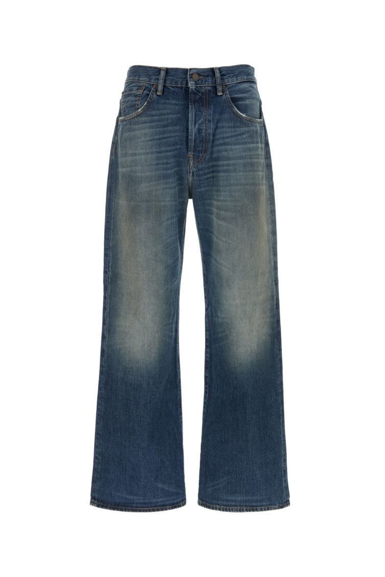 Blue Flared Mid Rise Jeans 1