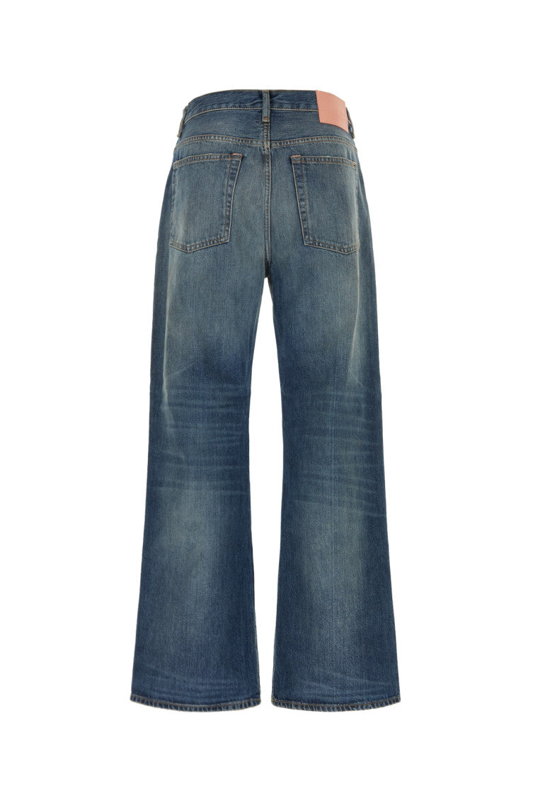 Blue Flared Mid Rise Jeans 2