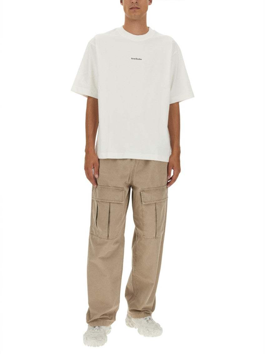 Beige Relaxed Cargo Trousers 2