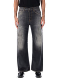 Black Relaxed Mid Rise Jeans 1
