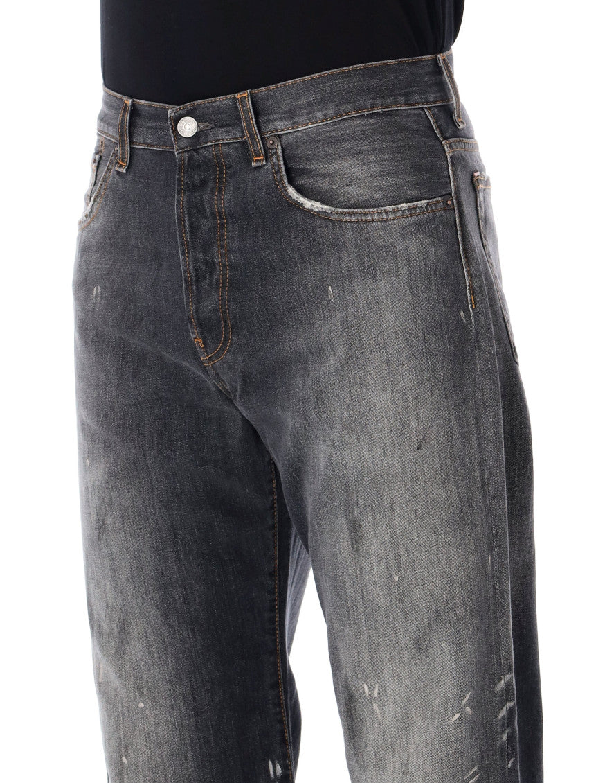 Black Relaxed Mid Rise Jeans 3