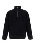 Black Solid Mock Collar Sweater 1