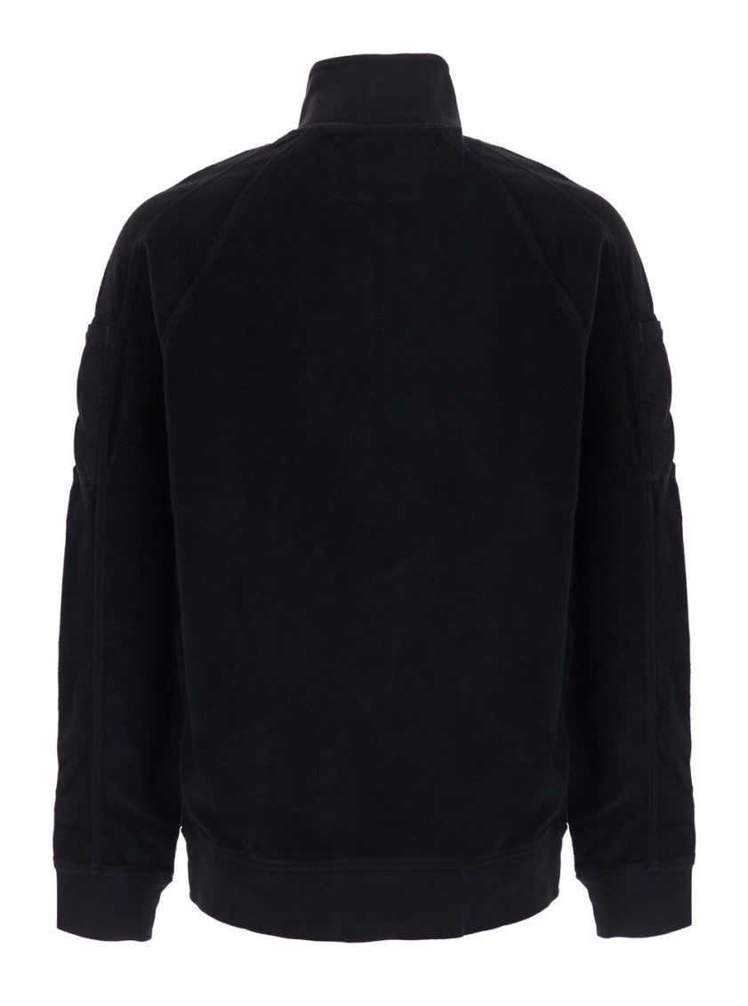 Black Solid Mock Collar Sweater 2