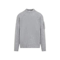 Grey Textured Crew Neck Sweater 1