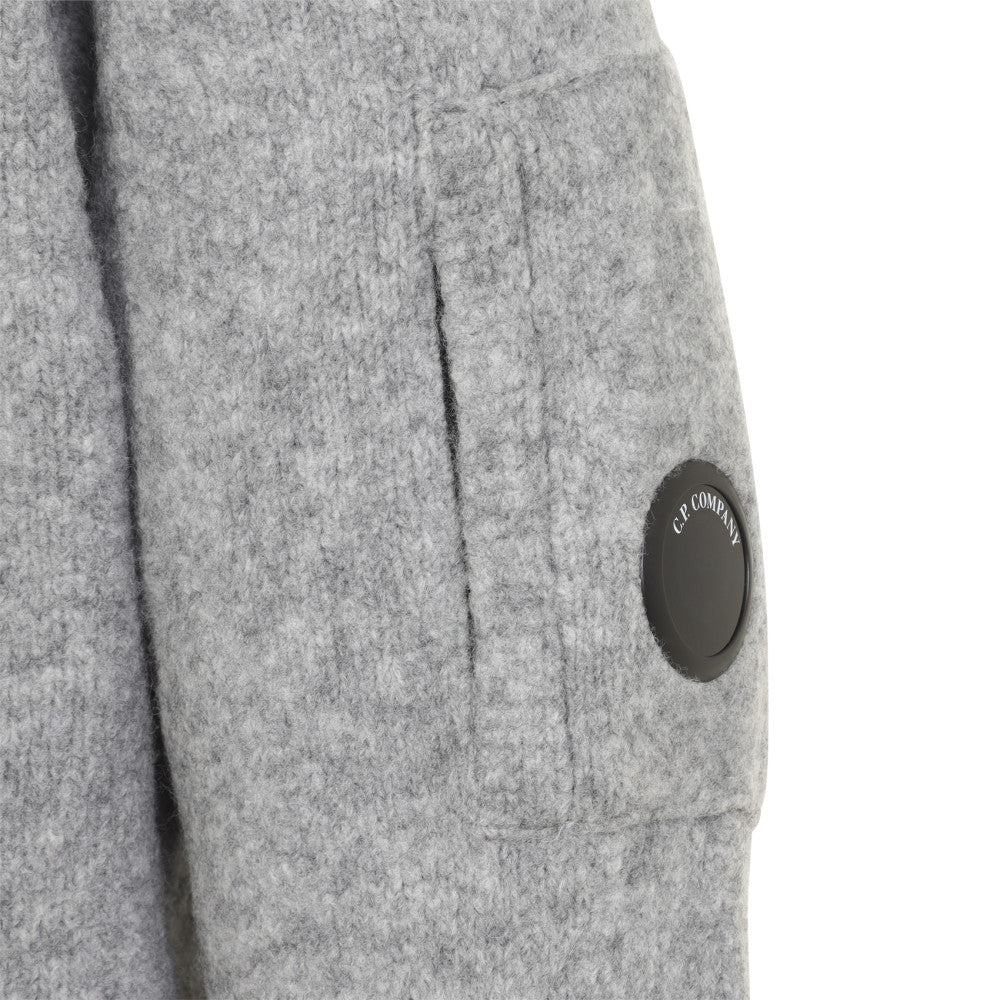 Grey Textured Crew Neck Sweater 3