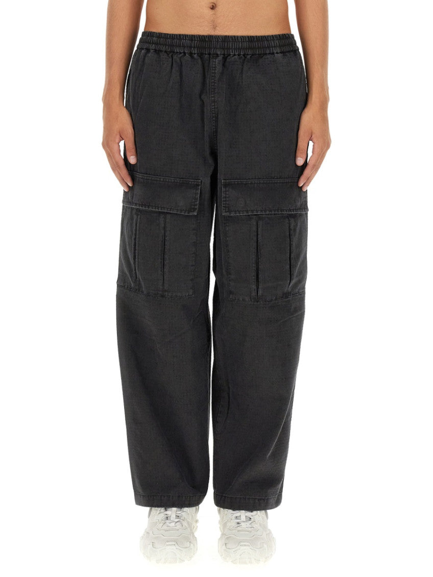 Black Relaxed Cargo Trousers 1