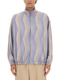 Blue Mock Collar Jacket 1