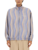 Blue Mock Collar Jacket 1
