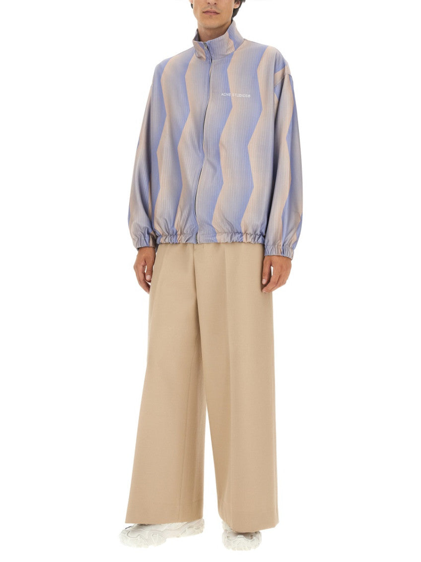 Blue Mock Collar Jacket 2
