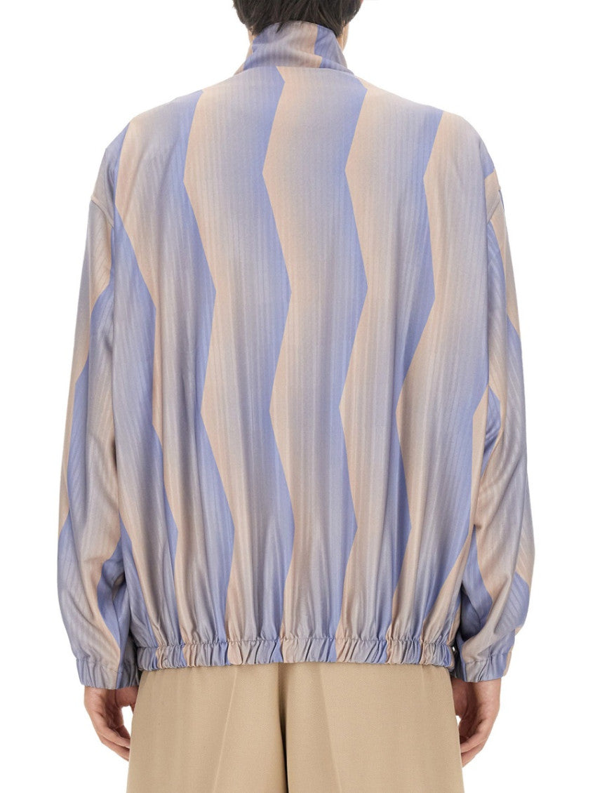 Blue Mock Collar Jacket 3