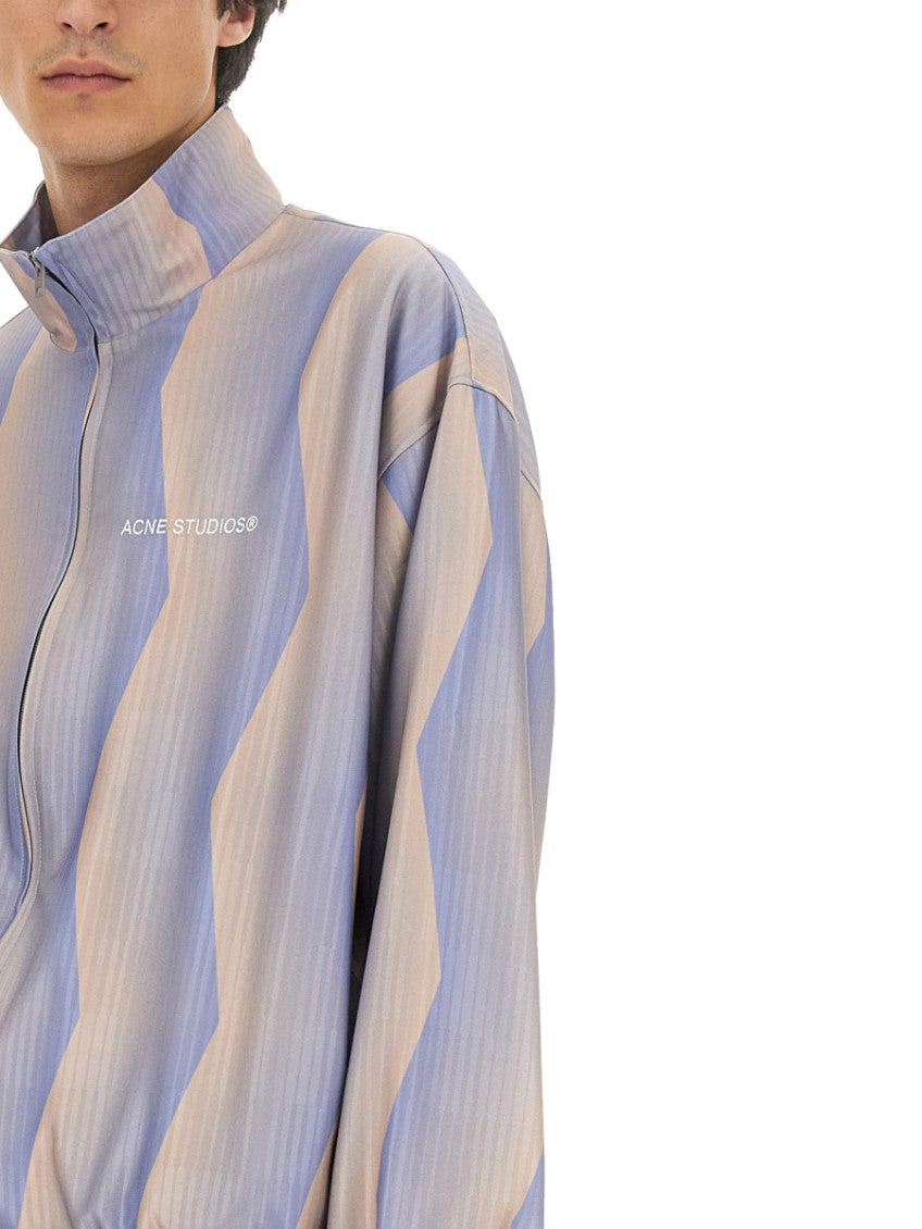 Blue Mock Collar Jacket 4