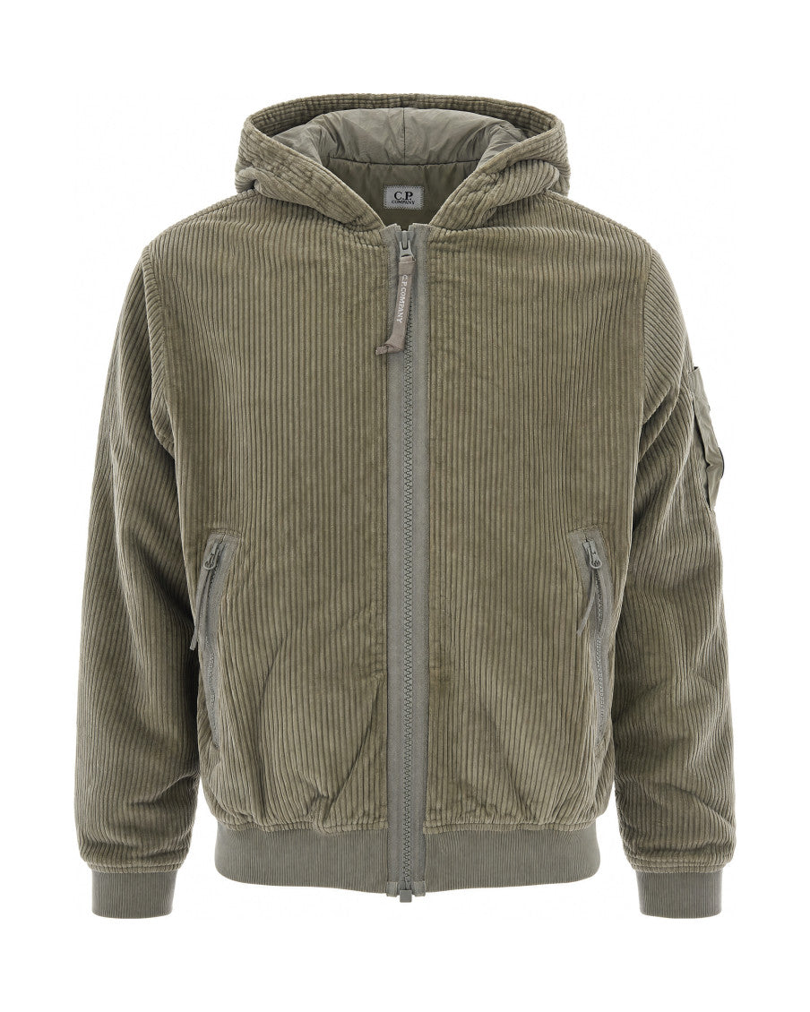Green Solid Hood Jacket 1