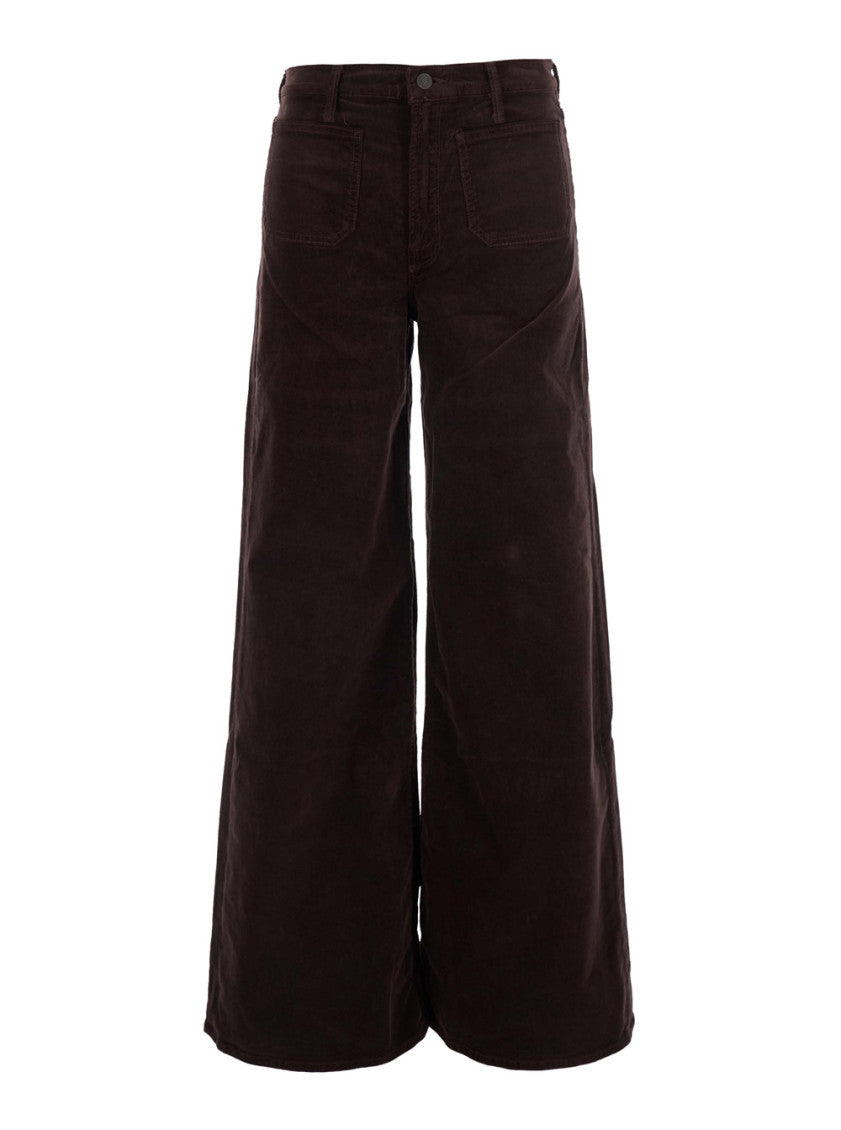 Dark Brown Flared High Rise Jeans 1