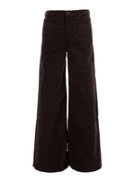 Dark Brown Flared High Rise Jeans 1