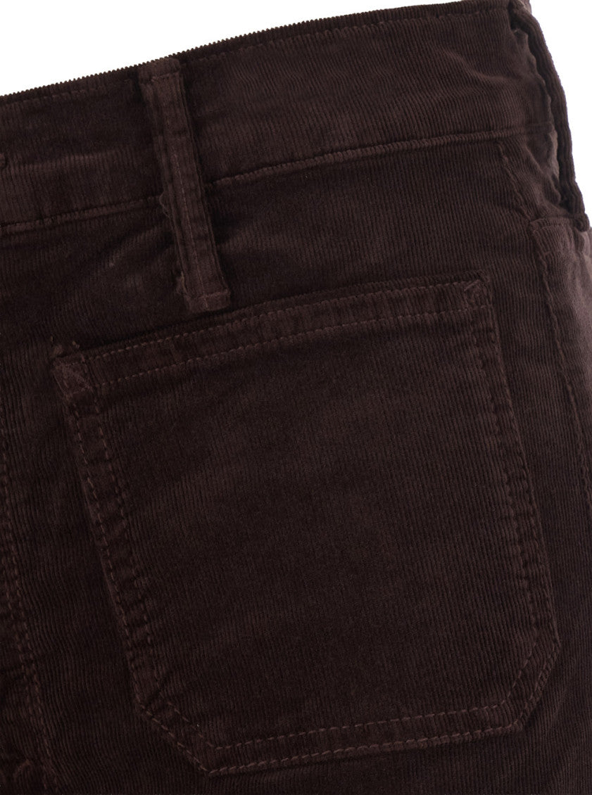 Dark Brown Flared High Rise Jeans 3
