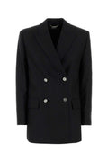 Black Peaked Lapel Blazer 1