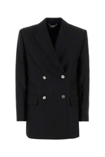 Black Peaked Lapel Blazer 1