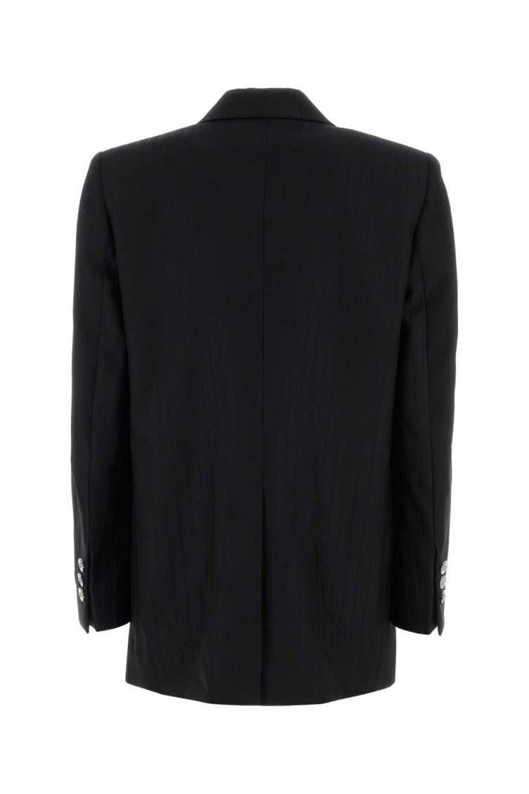 Black Peaked Lapel Blazer 2