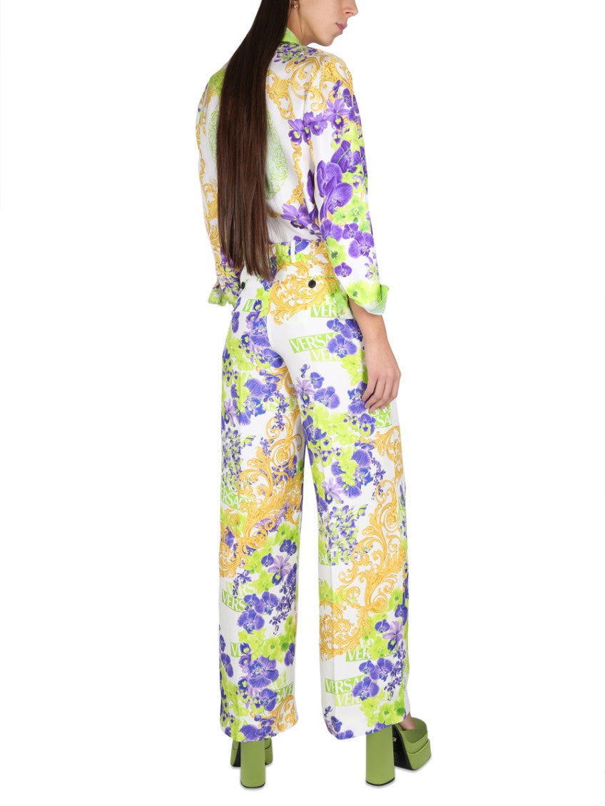 Multicolor Regular Flat Front Pants 2