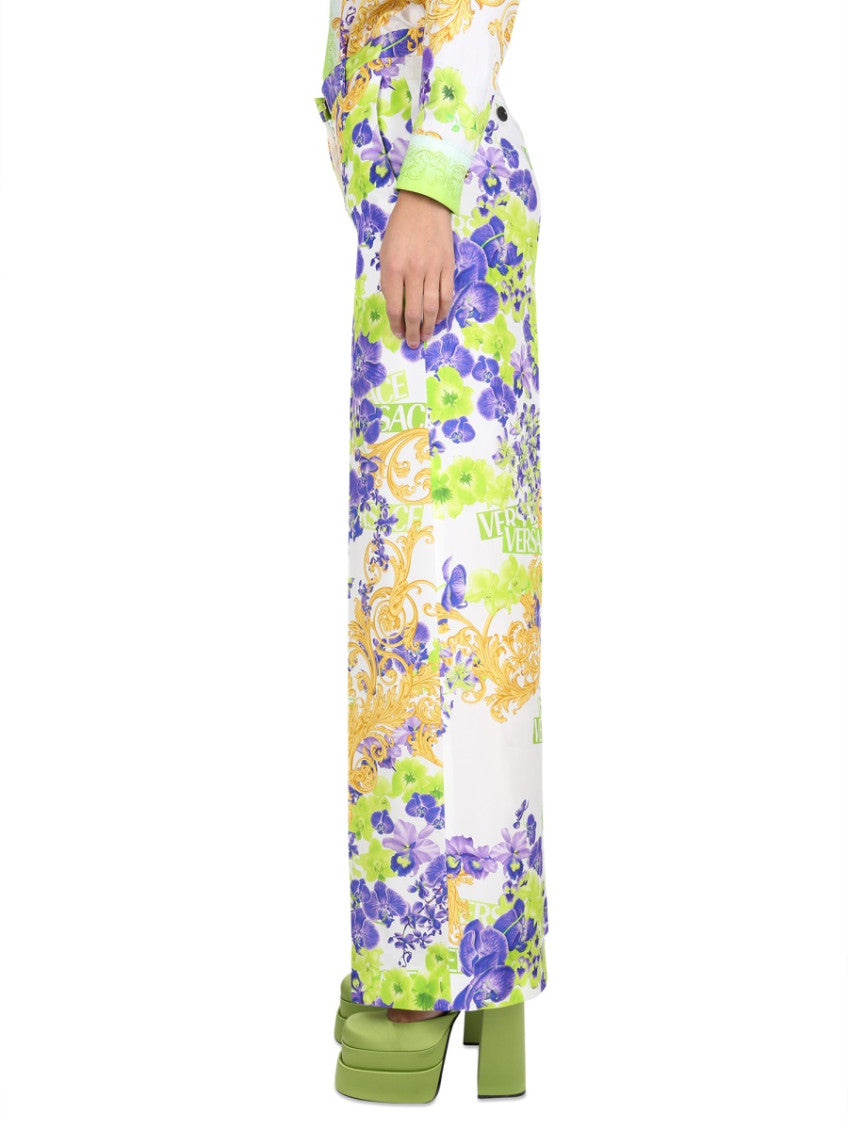 Multicolor Regular Flat Front Pants 3