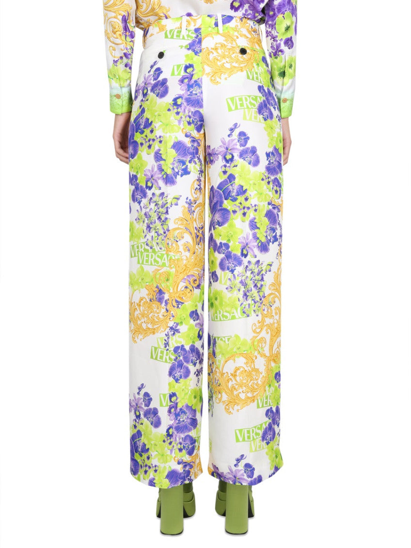 Multicolor Regular Flat Front Pants 4
