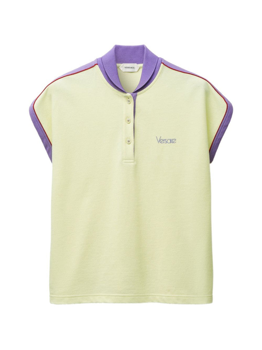 Yellow Logo Band Collar Polo 1
