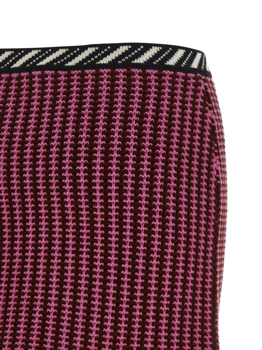 Pink Knitted Slim Skirt 4