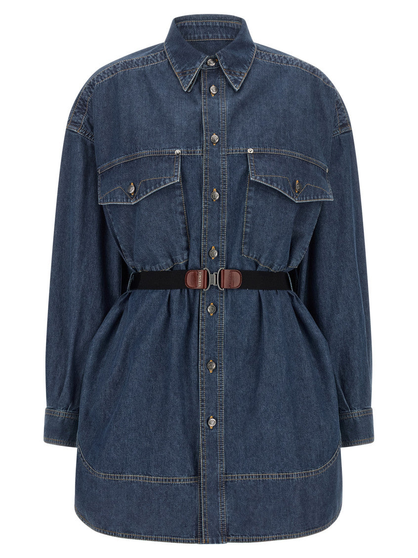 Blue Mini Shirt Dress 1