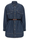 Blue Mini Shirt Dress 1
