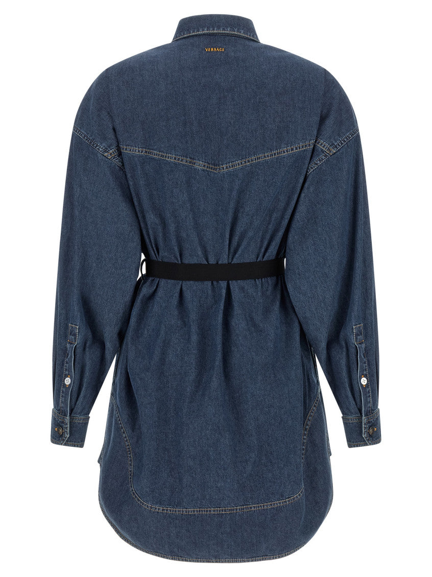 Blue Mini Shirt Dress 2
