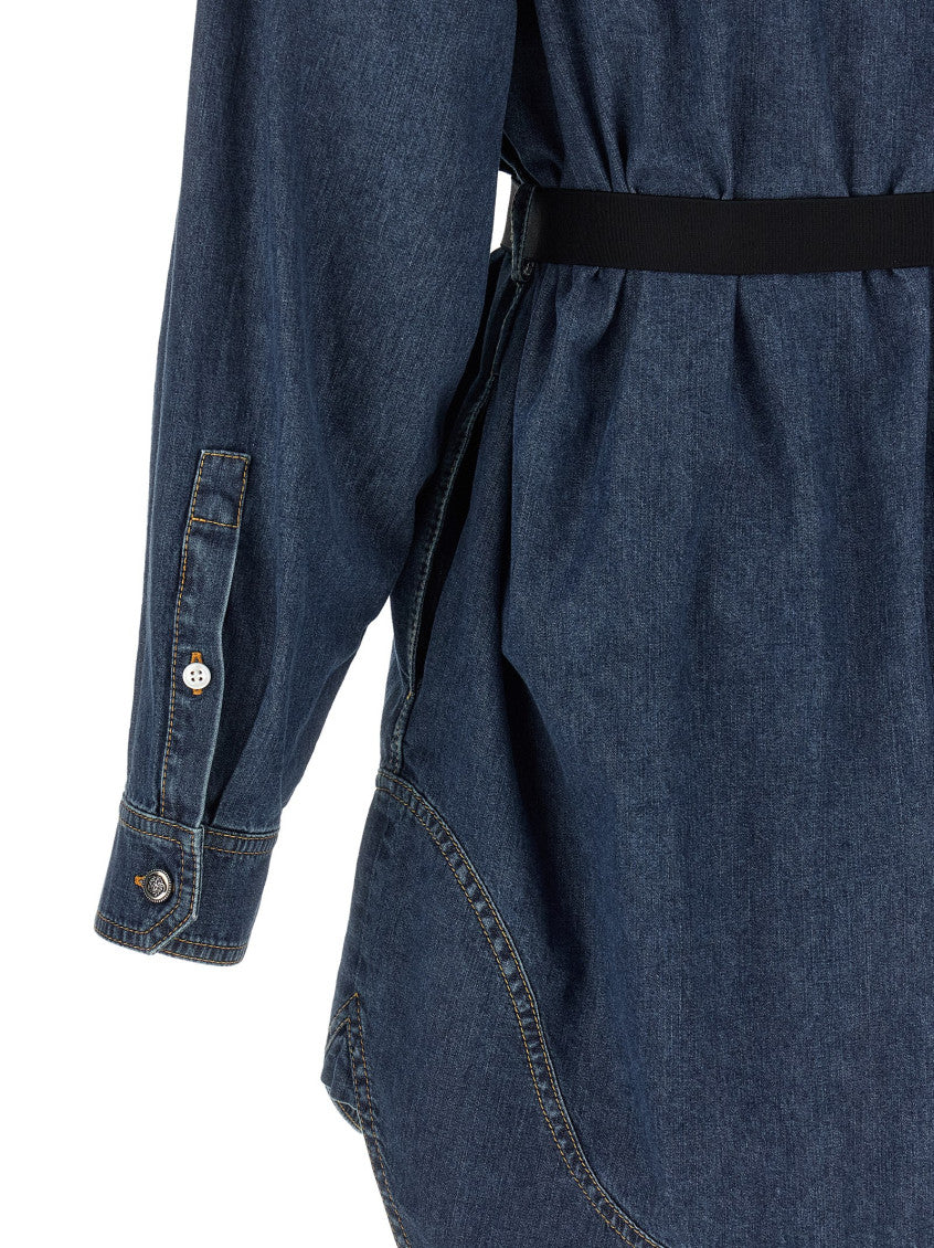 Blue Mini Shirt Dress 4