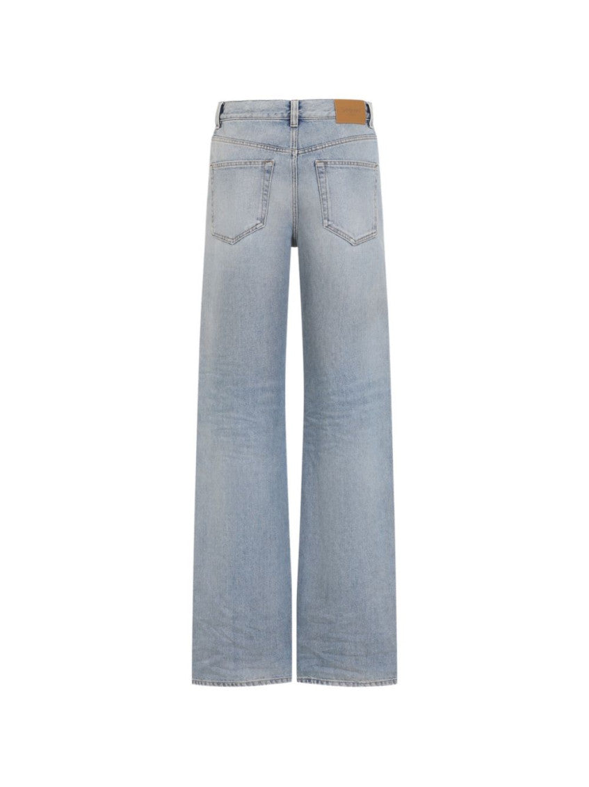 Blue Straight High Rise Jeans 2