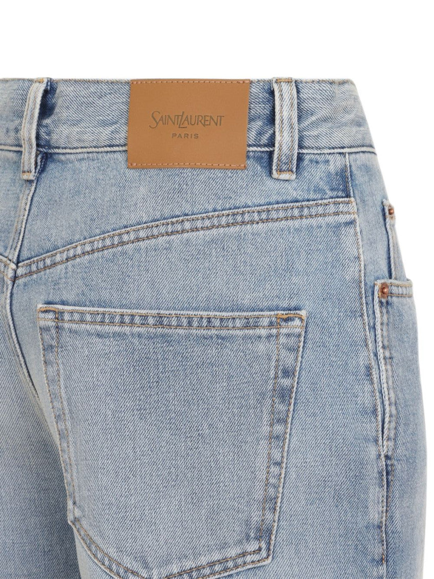 Blue Straight High Rise Jeans 3