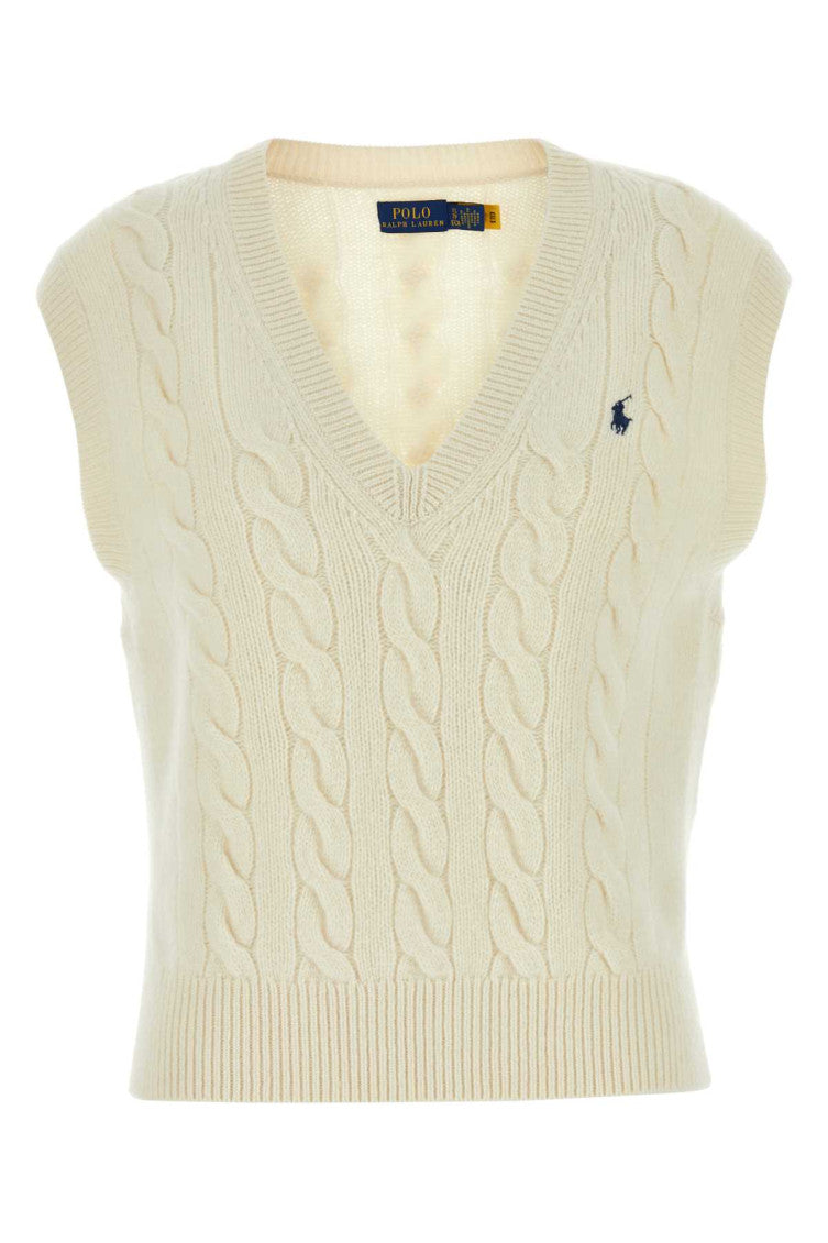 Ecru White Logo Vest 1