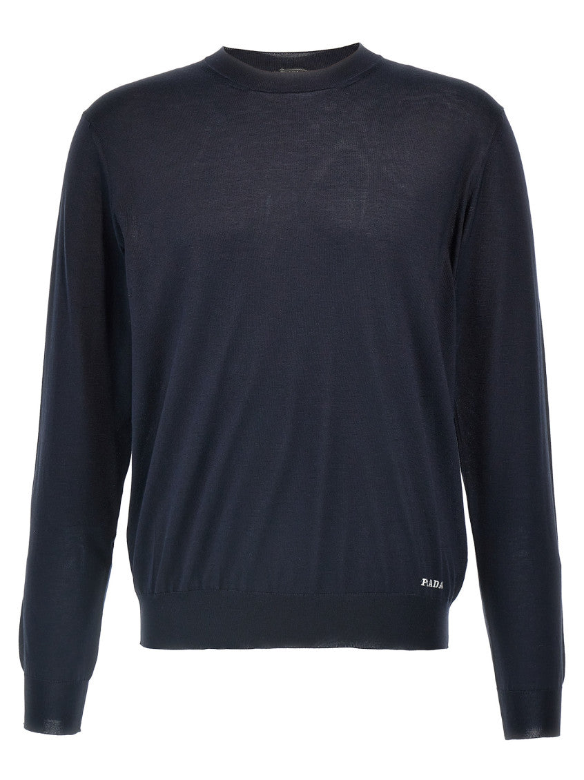 Blue silk sweater 1
