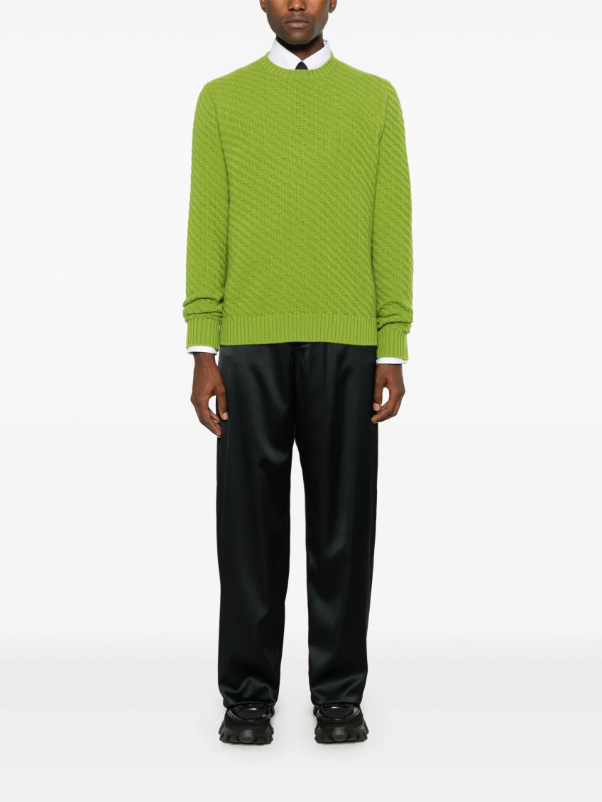 Lime Green Crewneck Sweater 2
