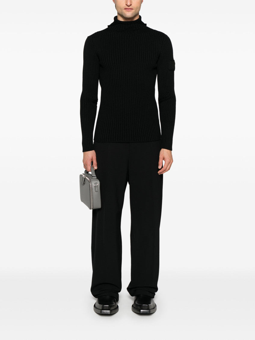 Black ribbed-knit Sweater 2