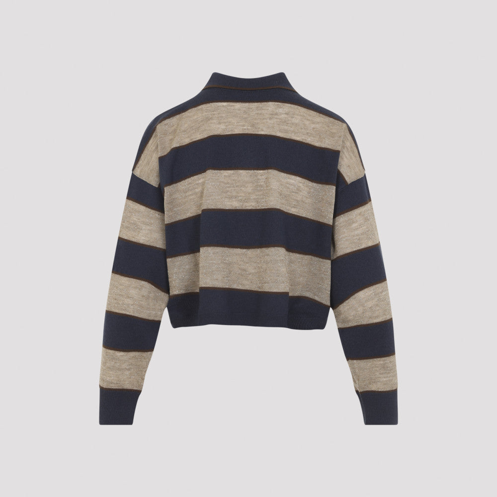 Blue Striped Polo 4
