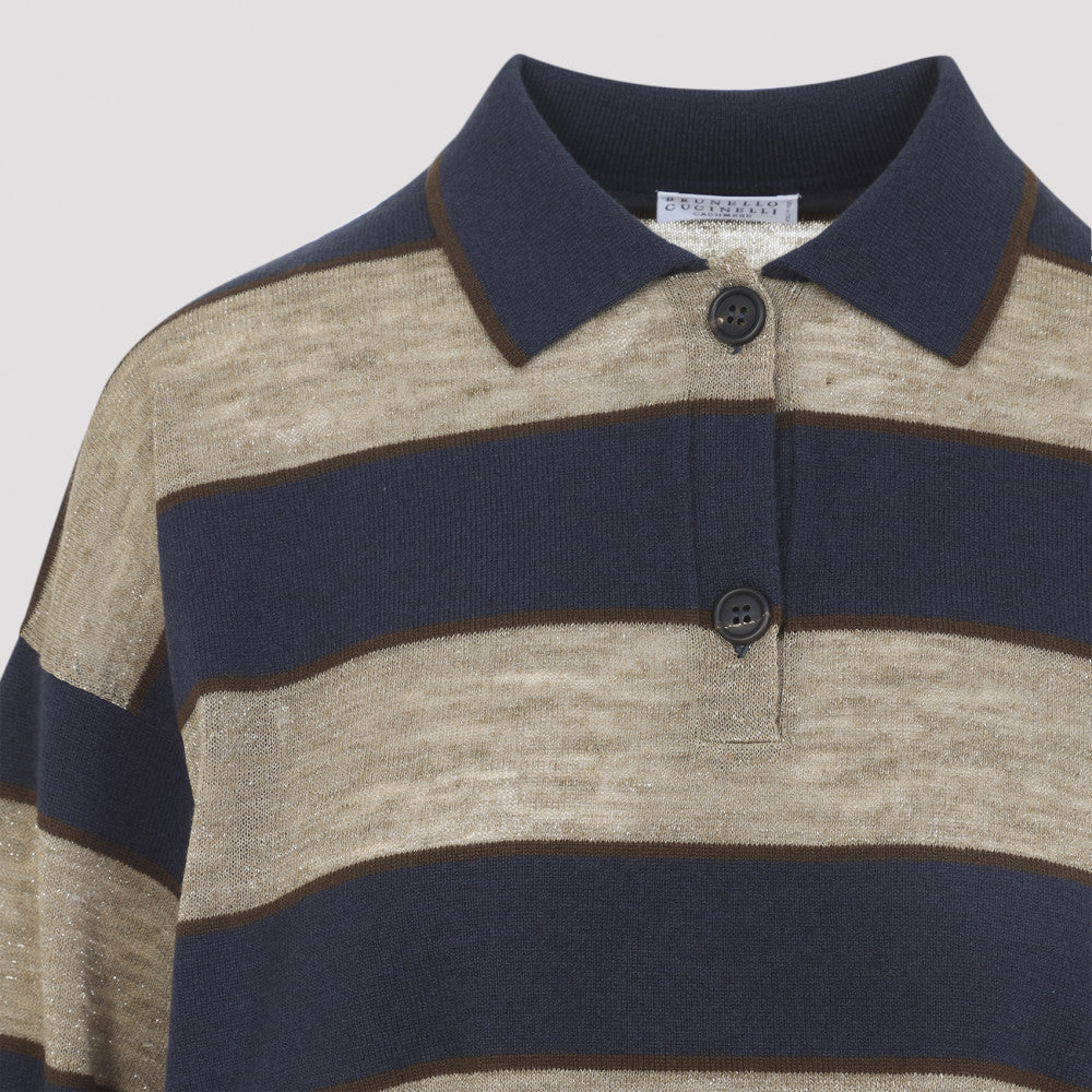Blue Striped Polo 5