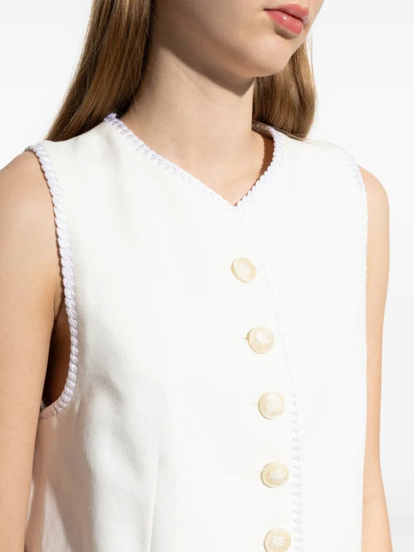 White Sleeveless Vest 2