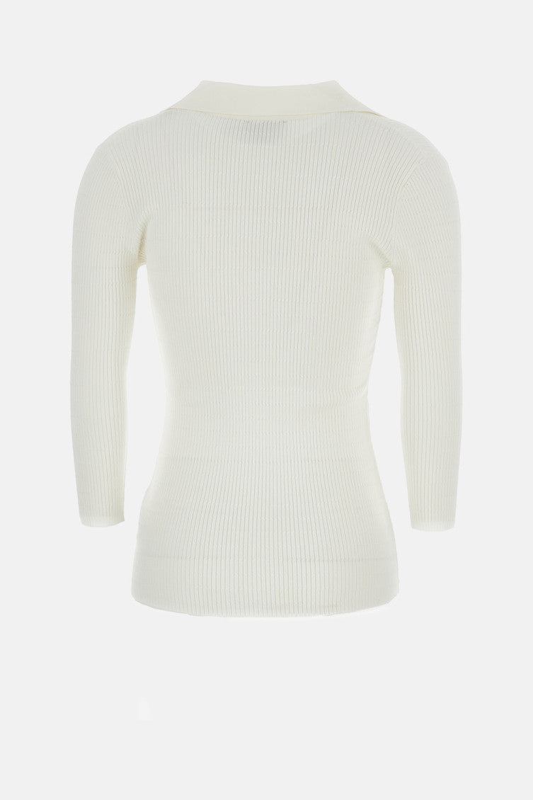 White Knitted Sweater 2