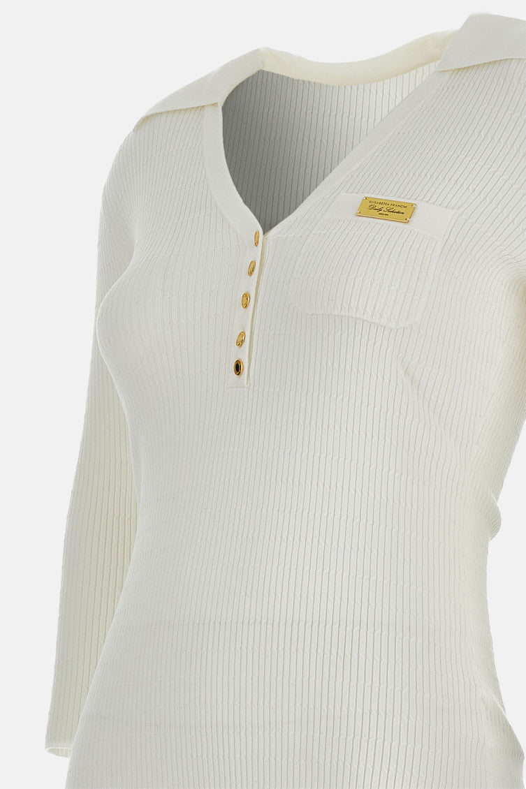 White Knitted Sweater 3