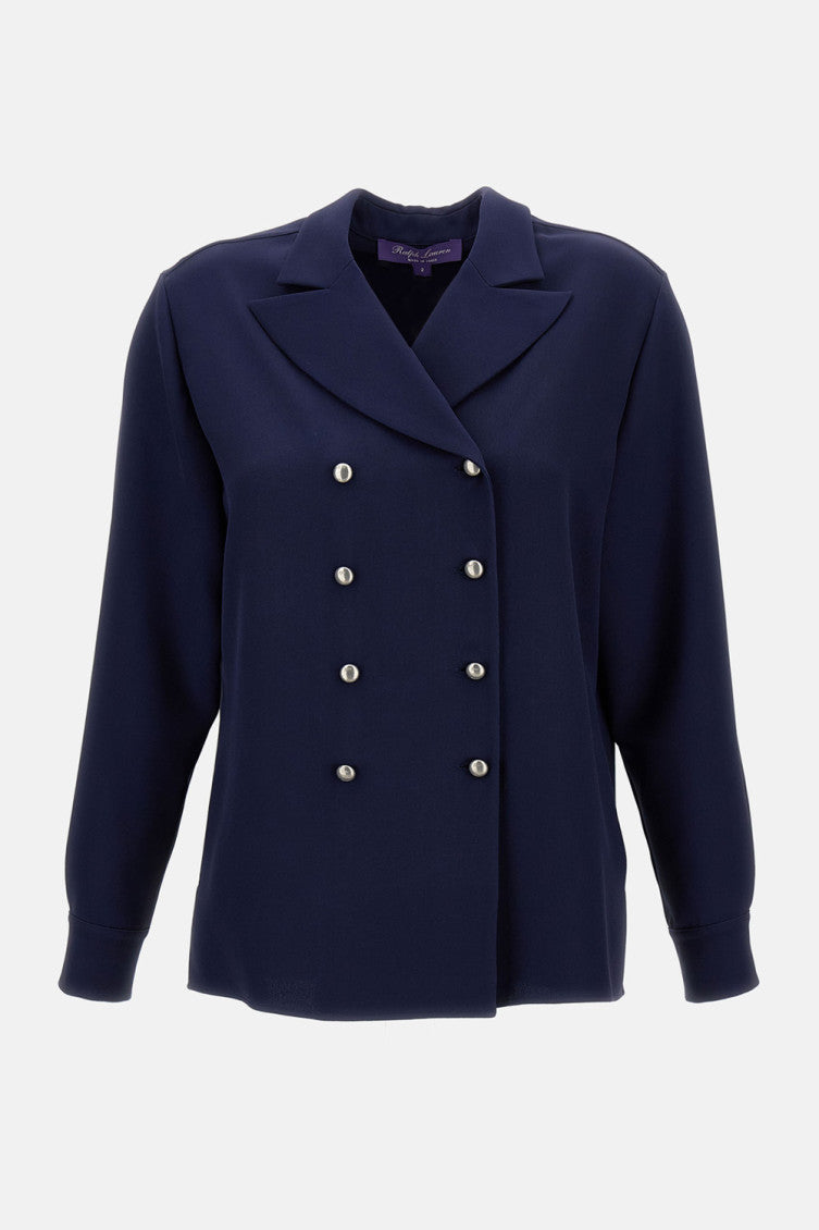 Navy Blue Silk Shirt 1